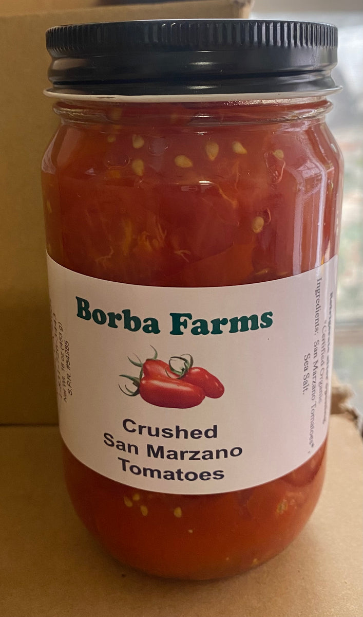 Crushed San Marzano Tomatoes (16 oz jar) Borba Farms